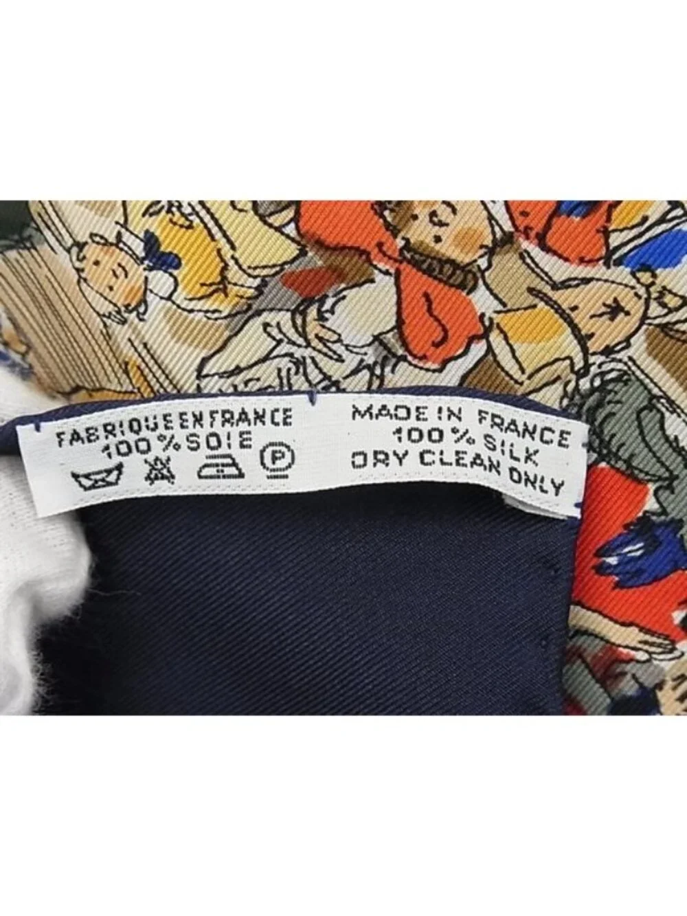 Hermes Cirque Molier Carre 90 Silk Large Scarf Navy Multicolor - Picture 5 of 8